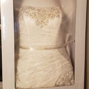 A-line Lace Wedding Dress with Side Split Detail